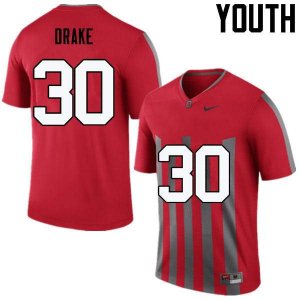 Youth Ohio State Buckeyes #30 Jared Drake Throwback Nike NCAA College Football Jersey Top Quality PEI1444HC